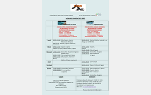 Horaires et documents saison 2021.2022