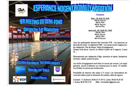 1er meeting du demi-fond